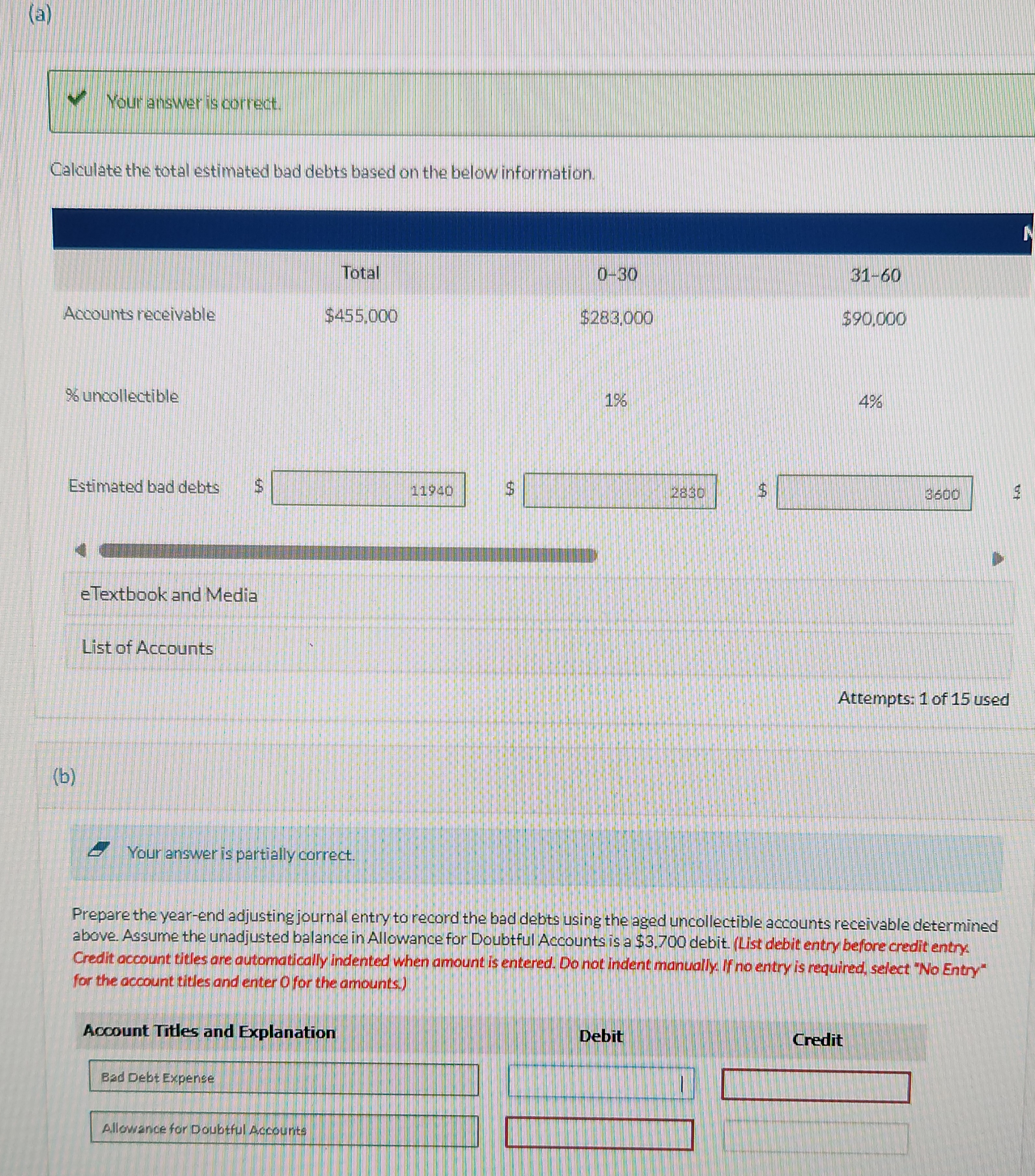 (a) ur answer is corre Calculate the total
