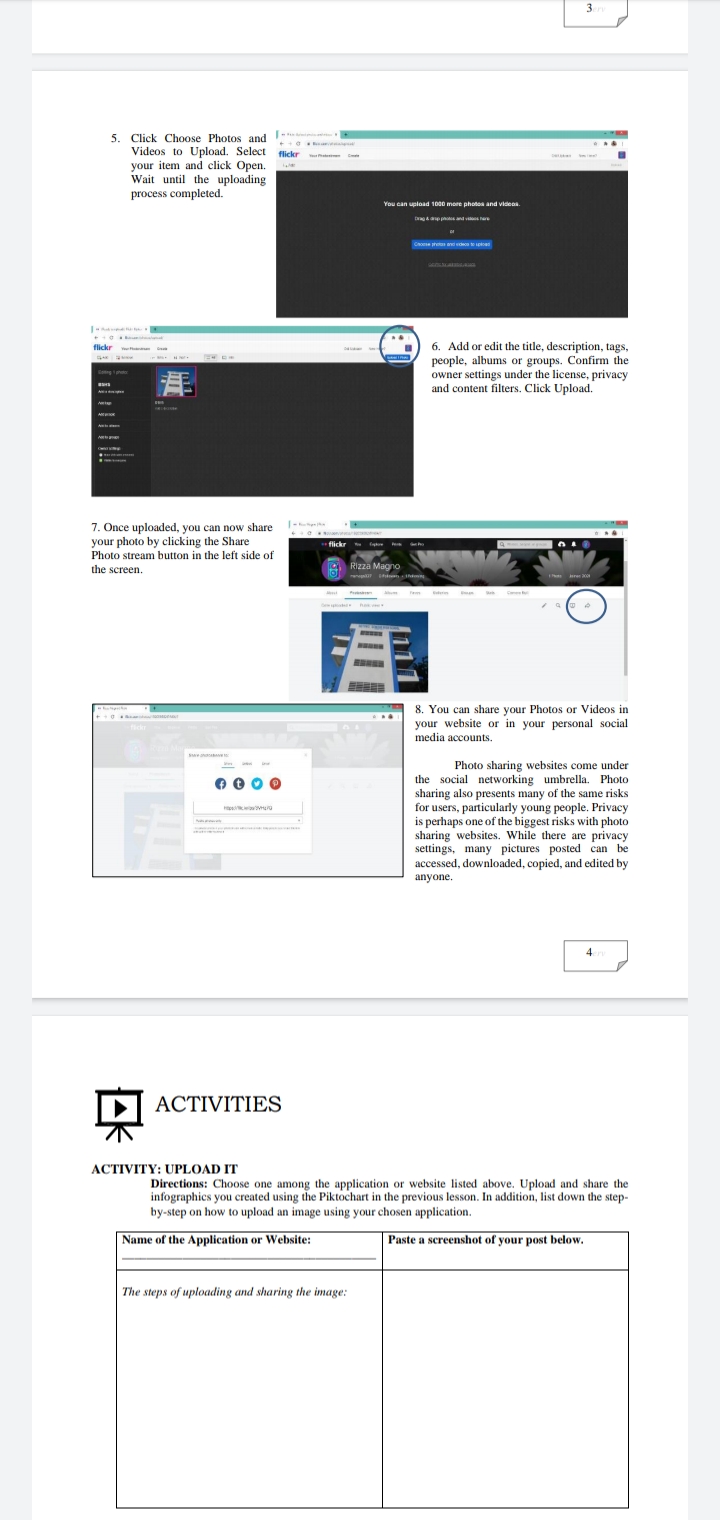 Need your help regarding this Lesson/Activities