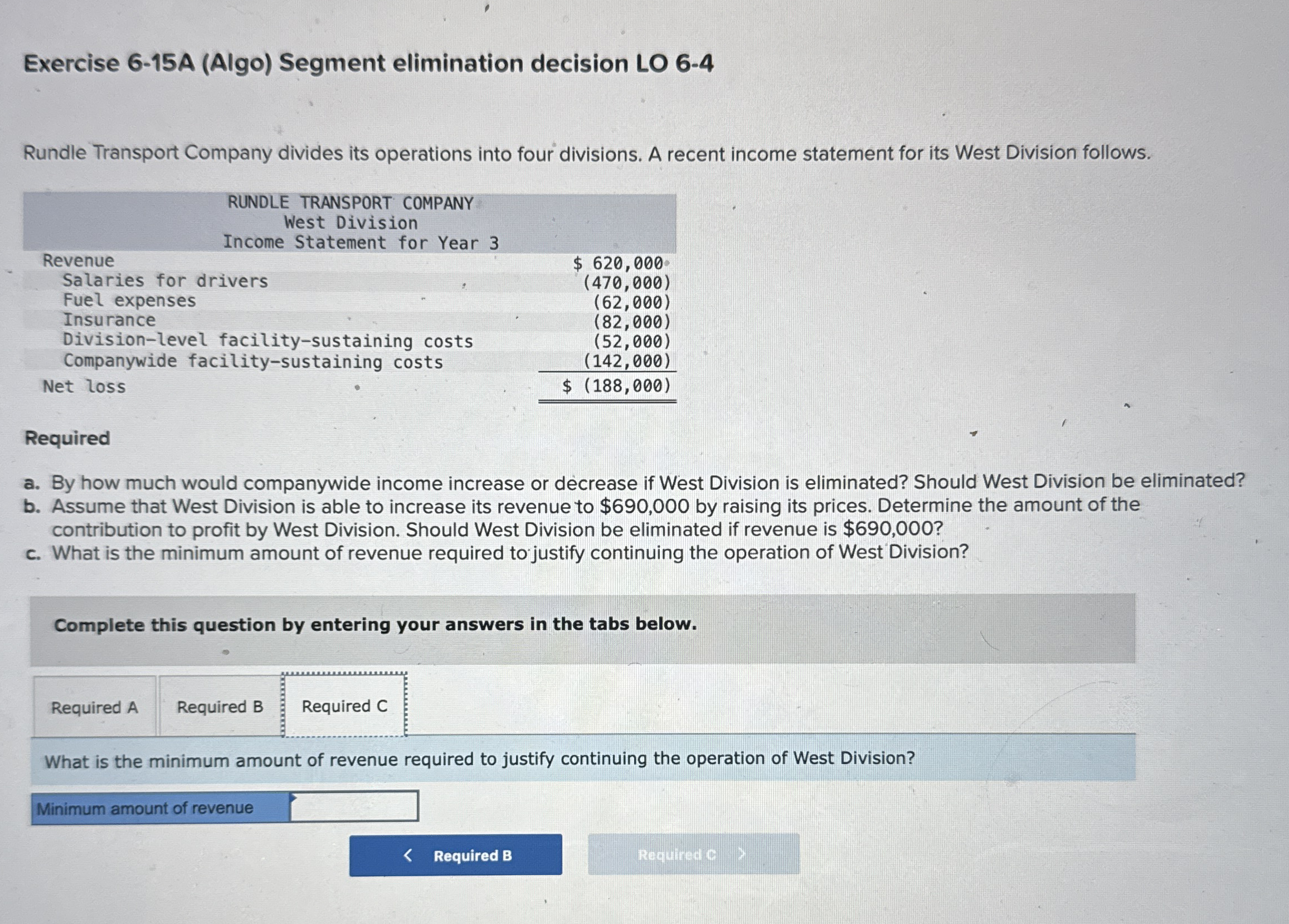 Exercise 6 - 1 5 A ( Algo ) Segment elimination