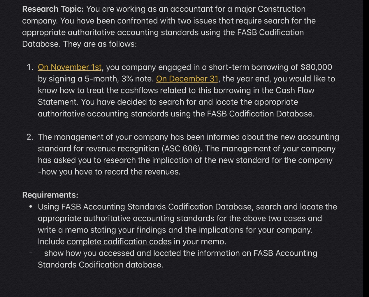 Research Topic: You are working as an accountant