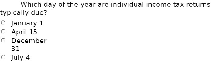 Which day of the year are individual income tax