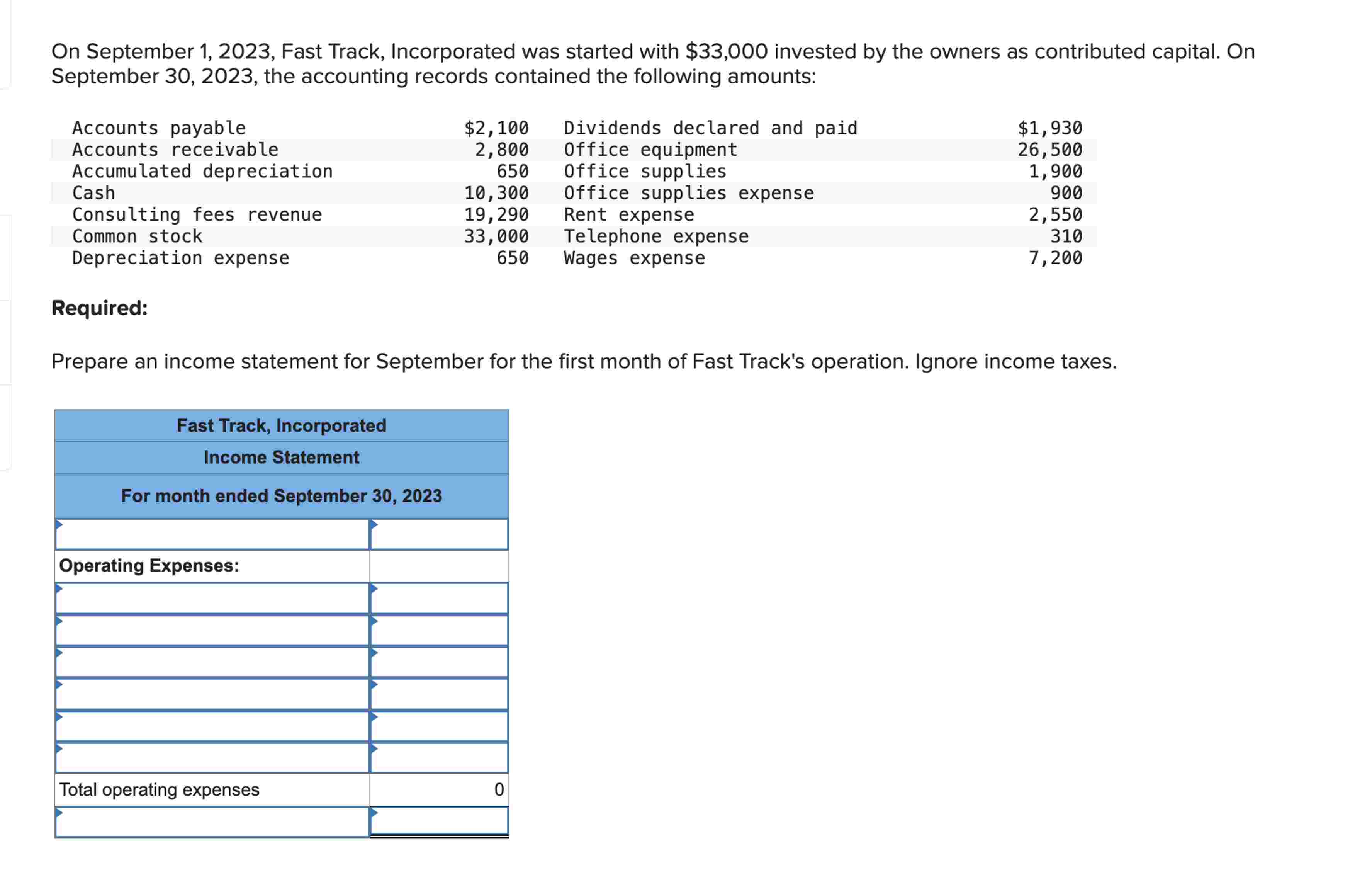 On September 1 , 2 0 2 3 , Fast Track,