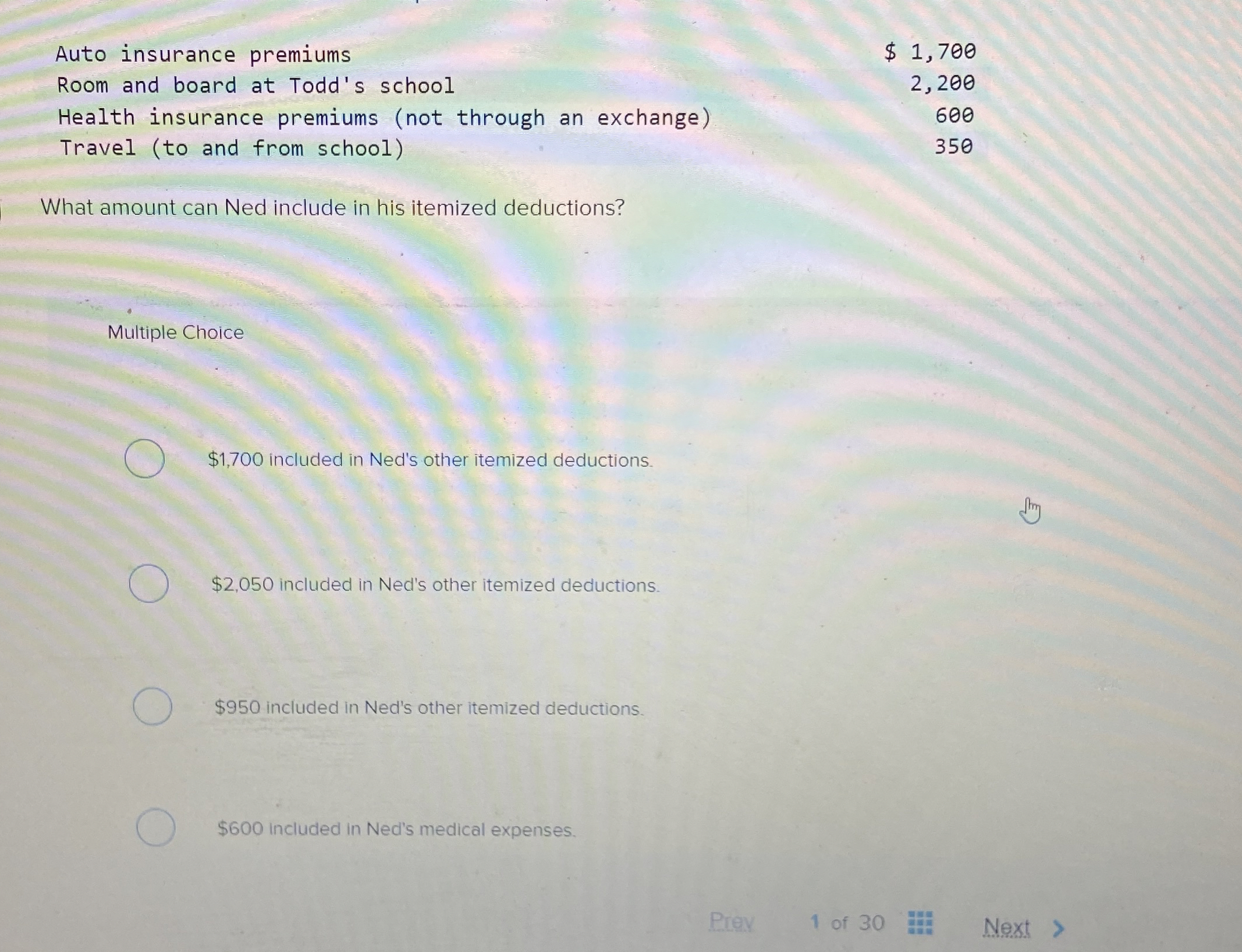 Auto insurance premiums $ 1 , 7 0 0 2 , 2 0 0