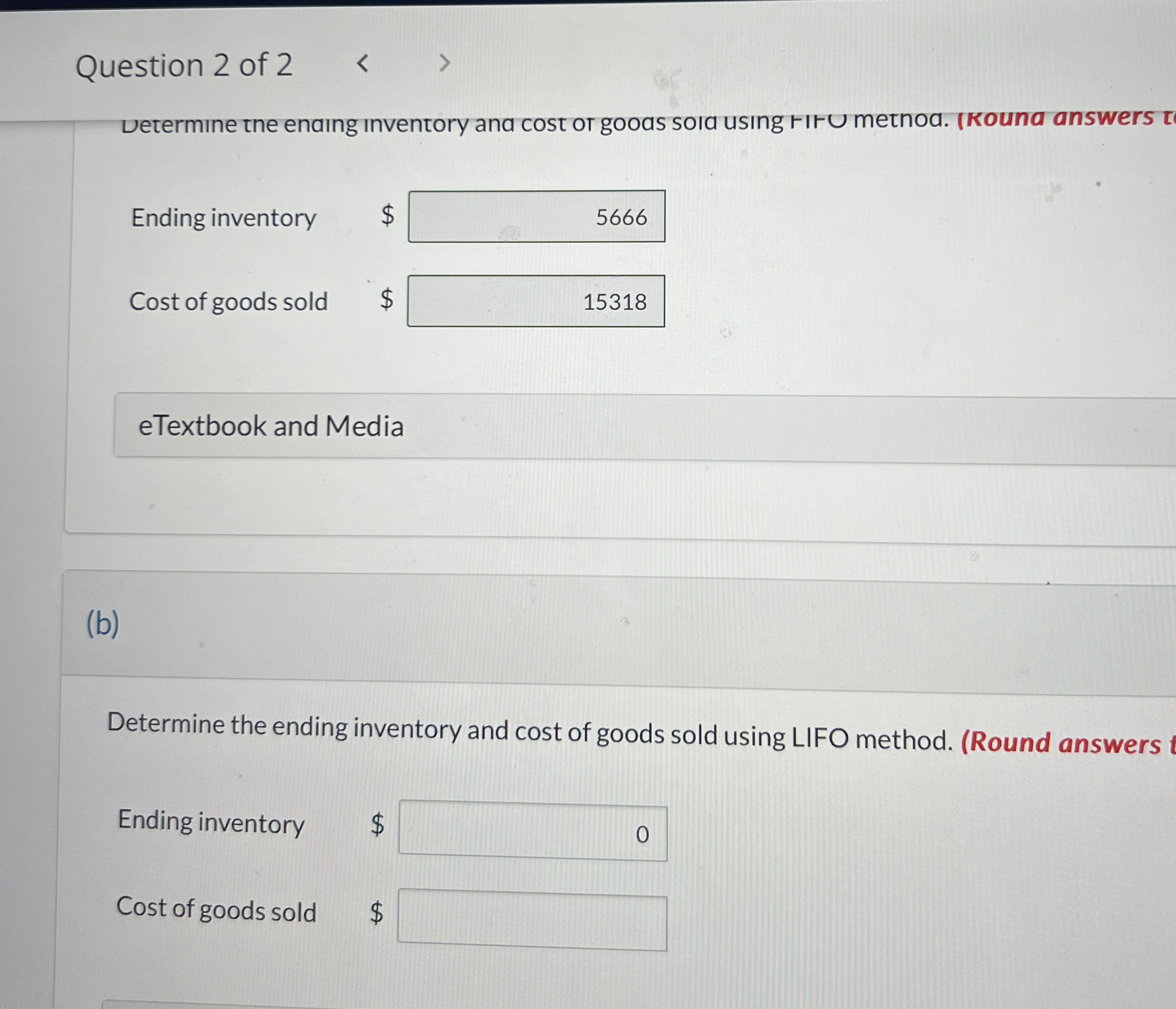 Question 2 of 2 \ table [ [ Purchases , Sales ] ,