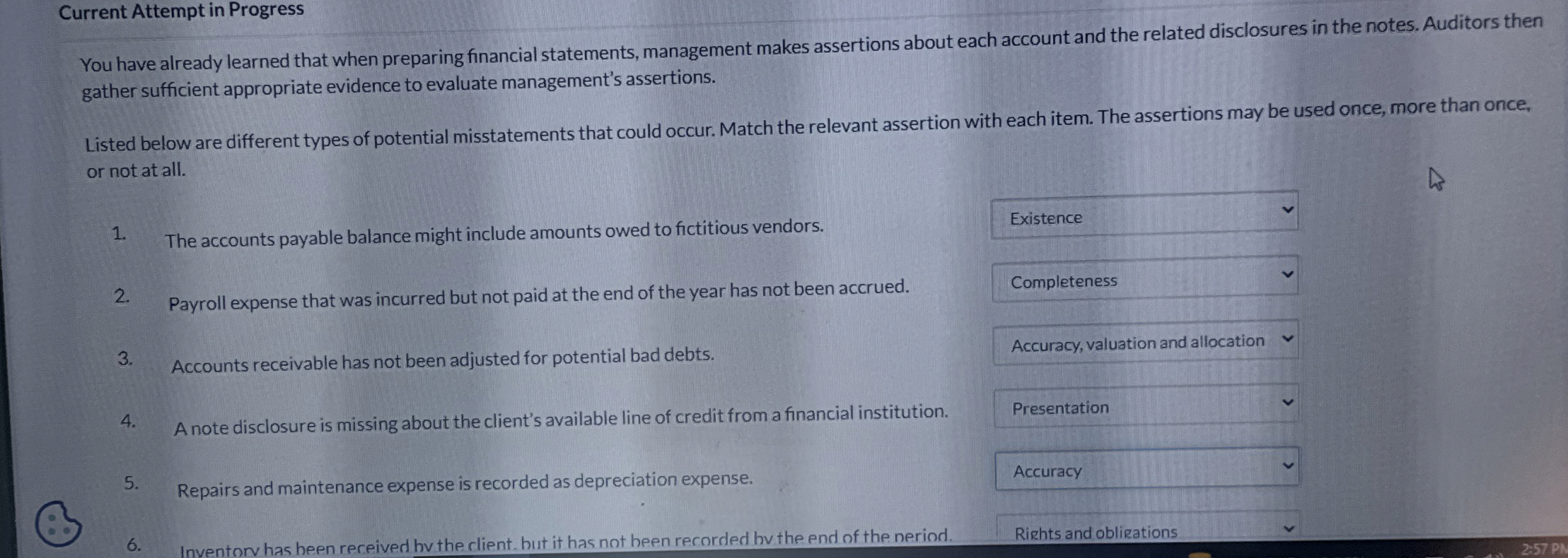 Current Attempt in Progress You have already