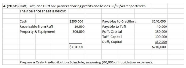 Please help 4. (20 pts) Ruff, Tuff, and Duff are