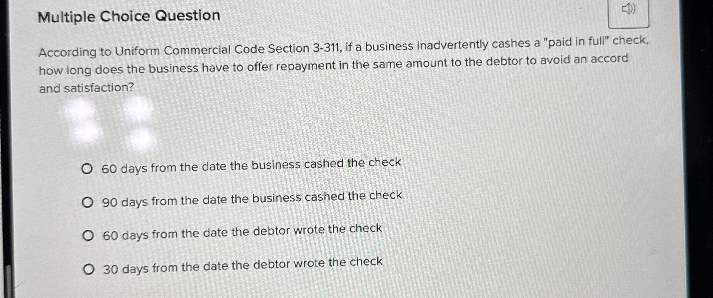 Multiple Choice Question According to Uniform