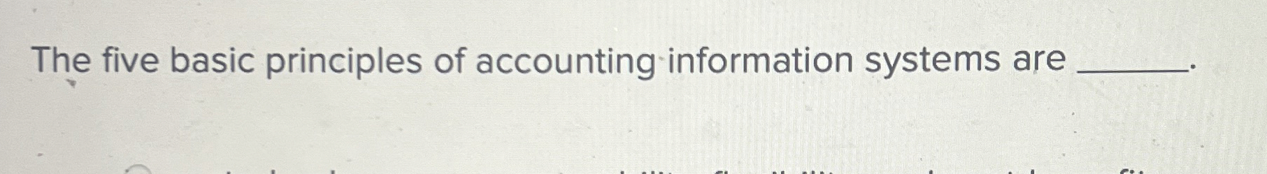 The five basic principles of accounting