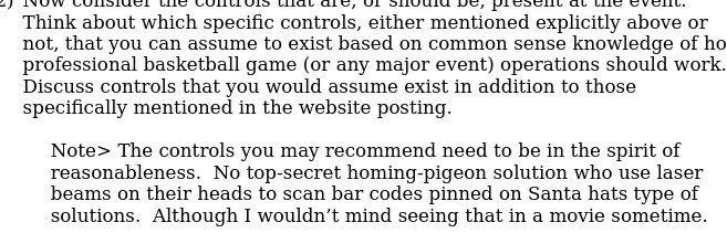 GILL. Think about which specific controls, either