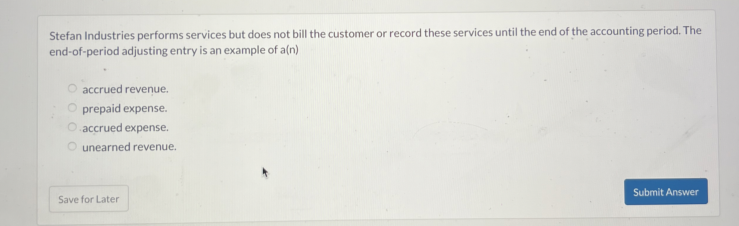 Stefan Industries performs services but does not