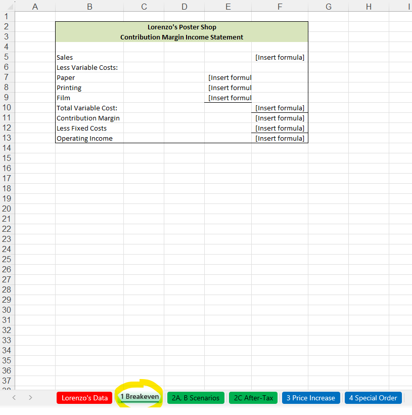 ACC 311 Project One Scenario Lorenzo, the owner