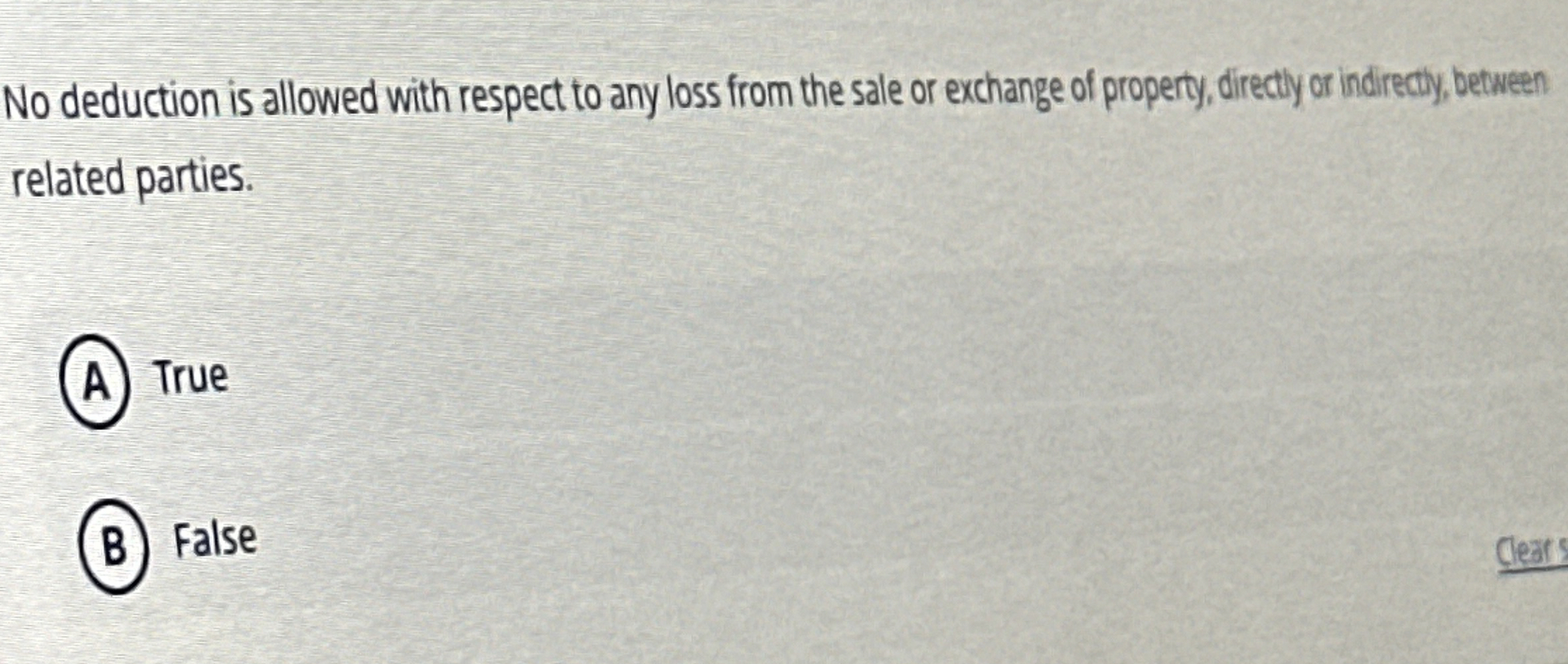 No deduction is allowed with respect to any loss