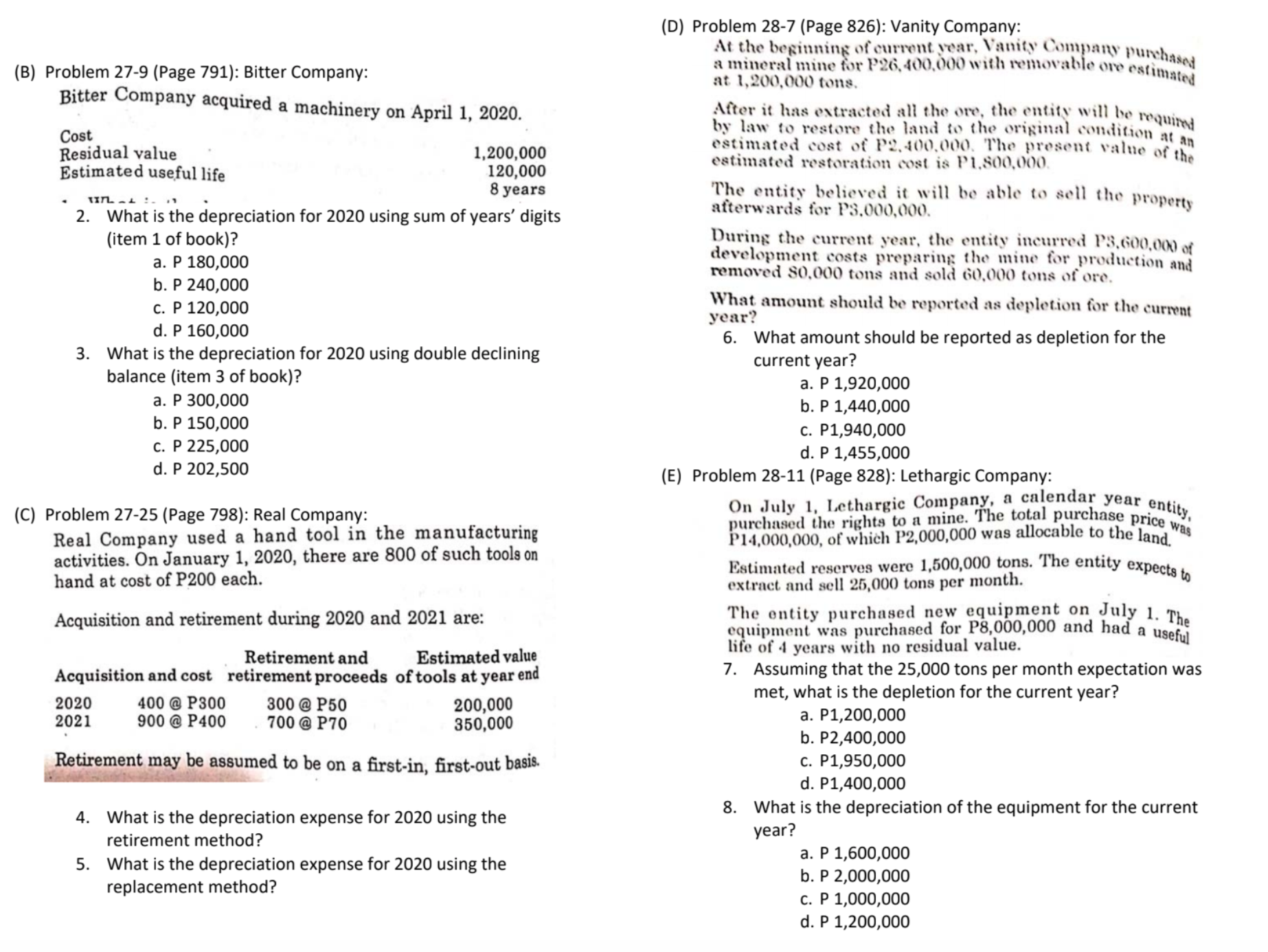 Show the solution: (A) Problem 27-7 (Page 790):