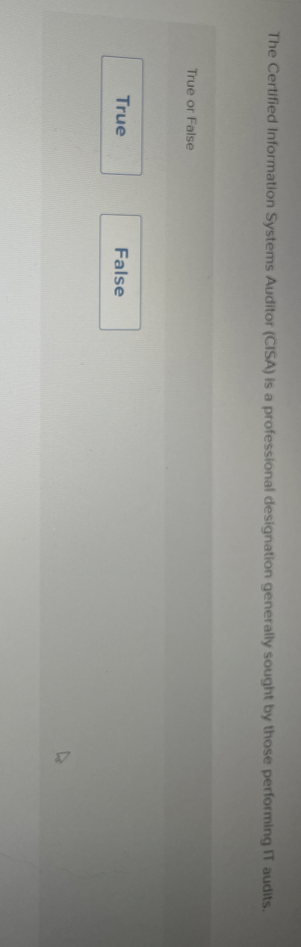 The Certified Information Systems Auditor ( CISA