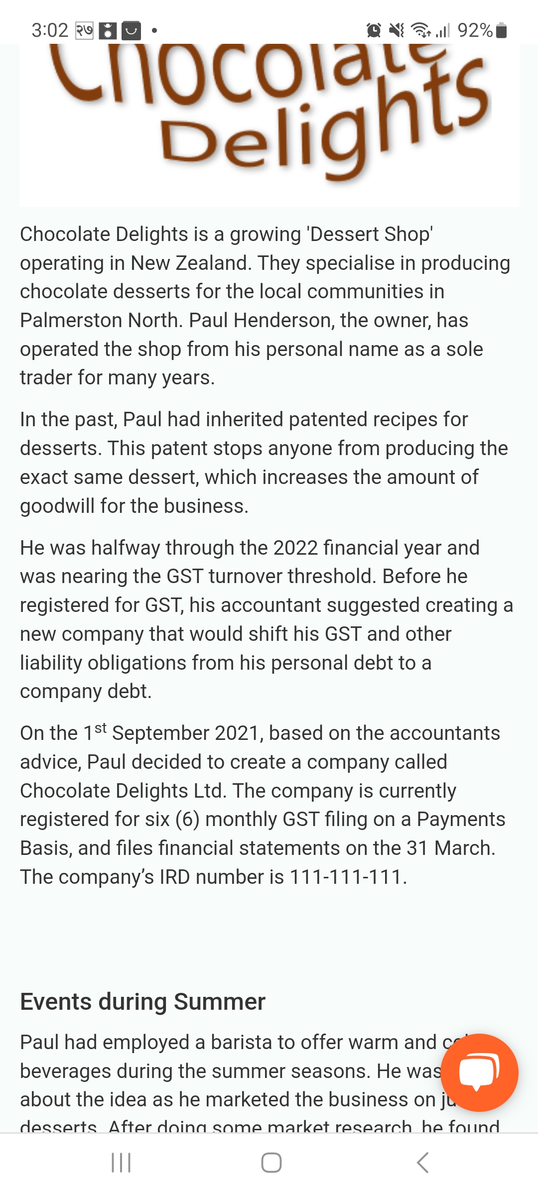 3:02 RU Chocolate Delights Chocolate Delights is