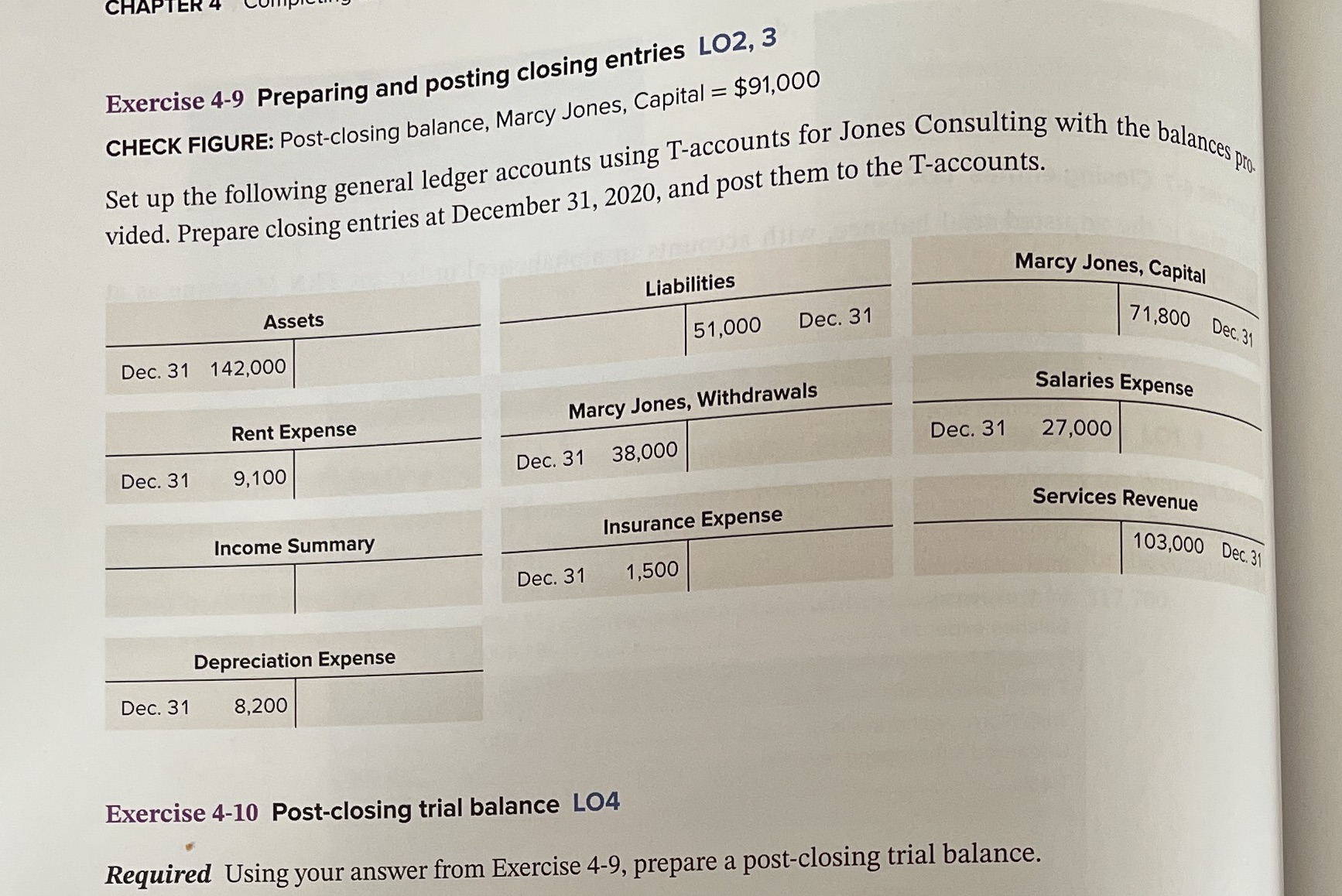 Please help me with ex. 4-9 and 4-10 thank you