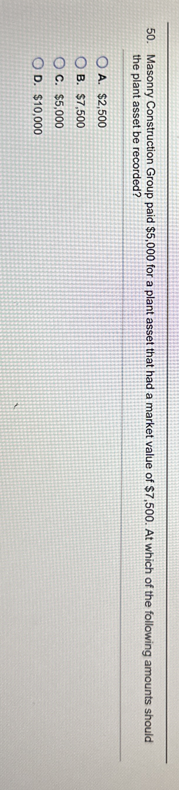 Masonry Construction Group paid $ 5 , 0 0 0 for a