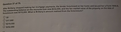 Question 3 7 of 7 5 . After Brittany stopped