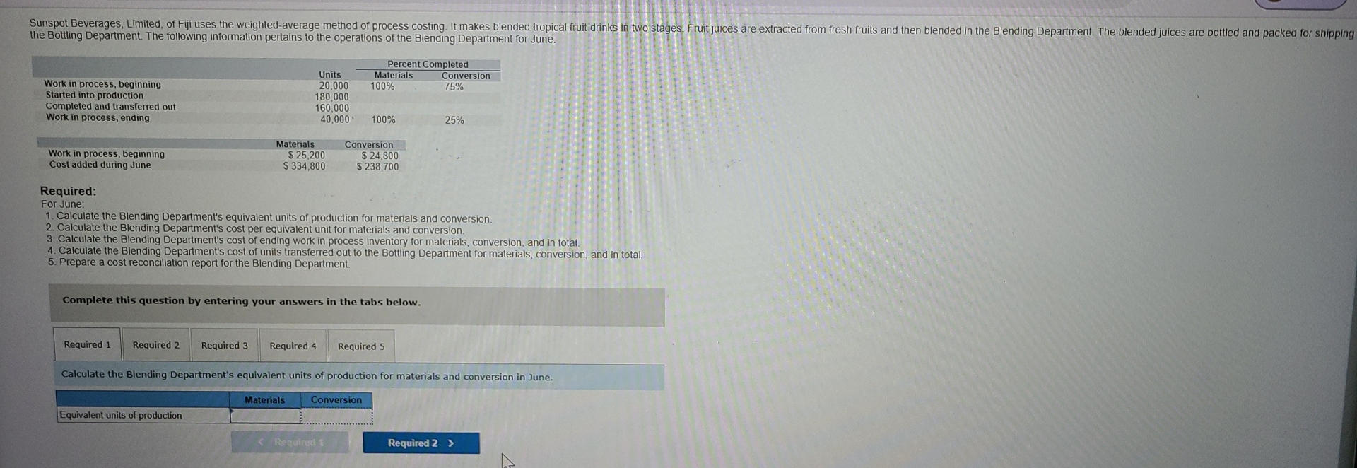 the Bottling Department. The following