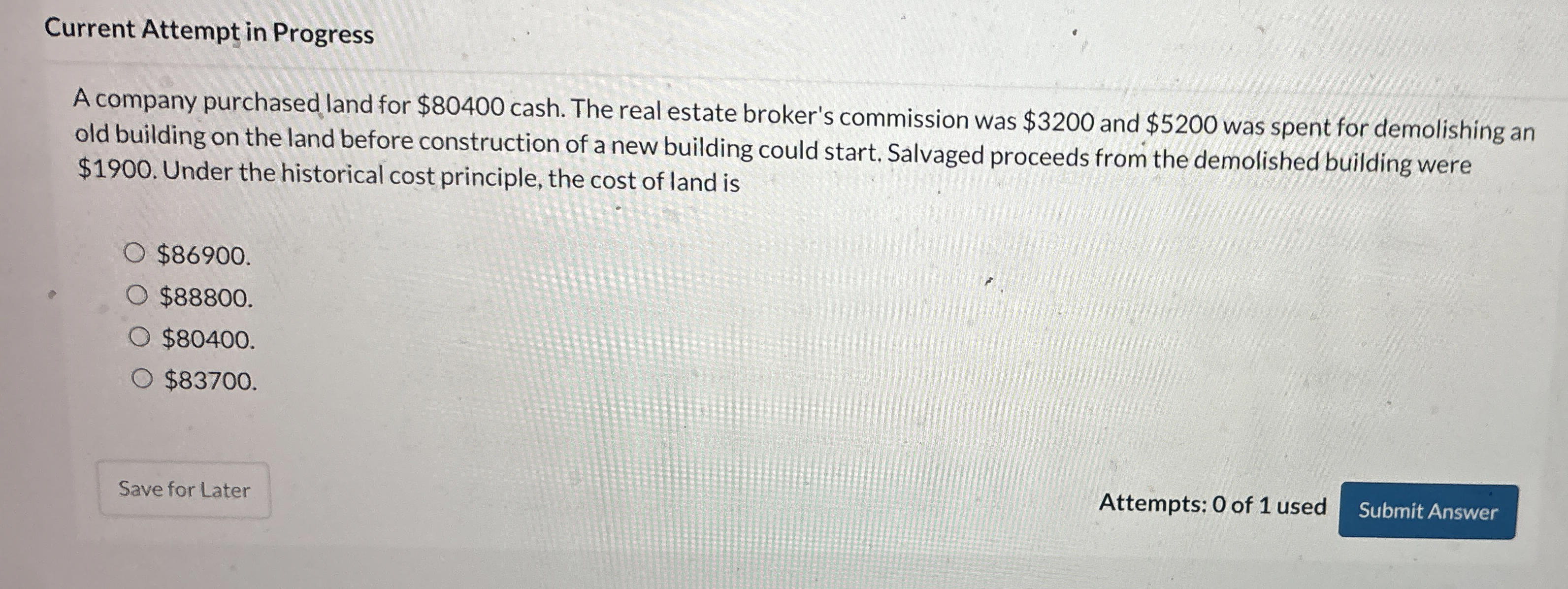 Current Attempt in Progress A company purchased