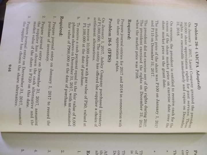 Answer the following problems : Problem 26-2