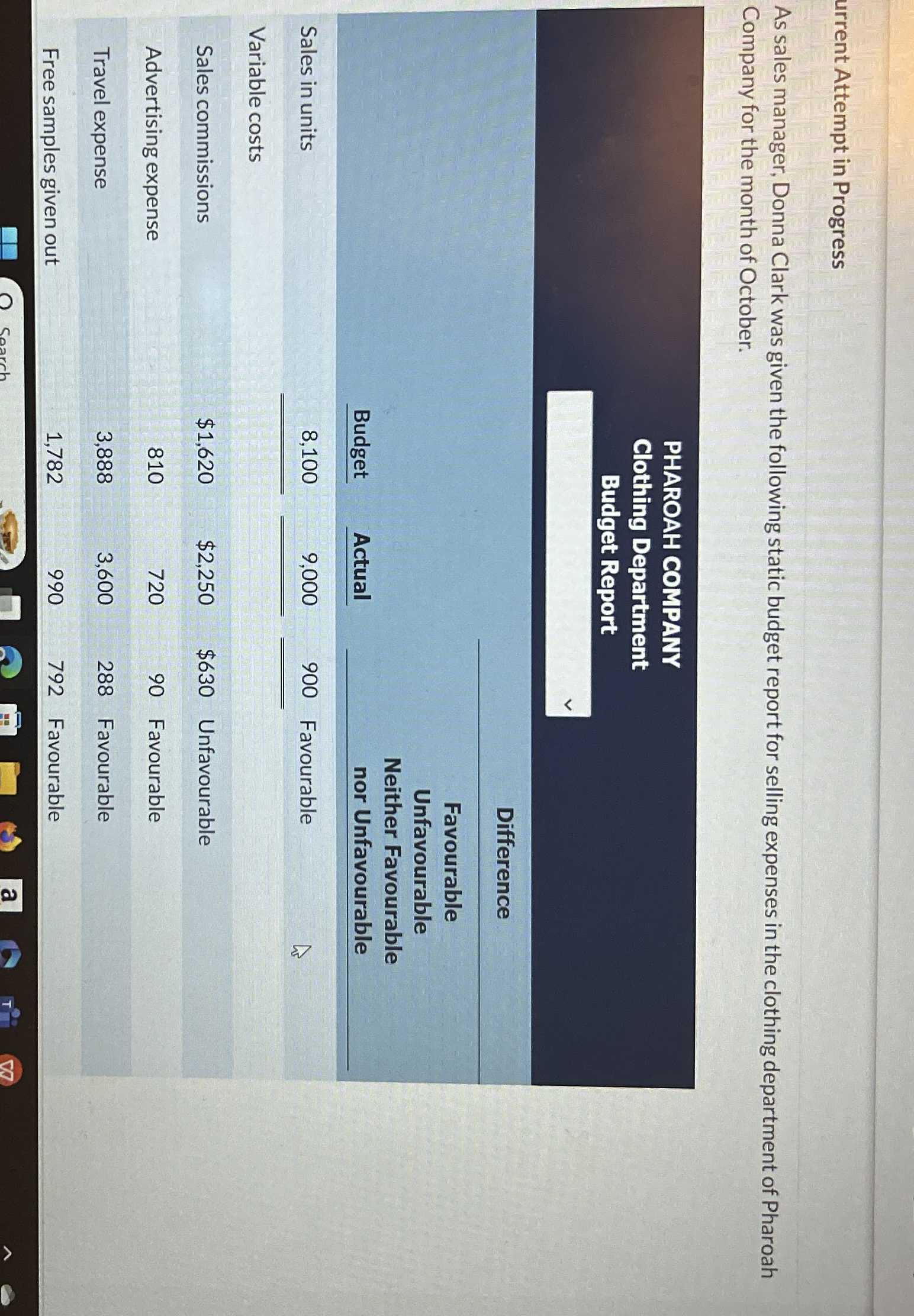 urrent Attempt in Progress As sales manager,