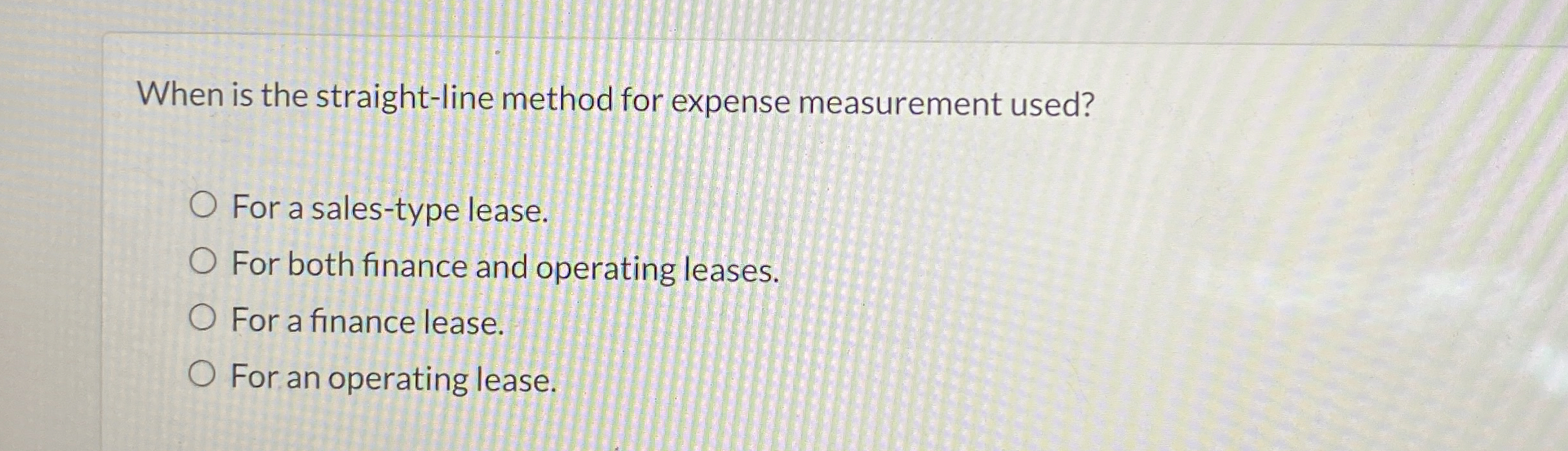 When is the straight - line method for expense