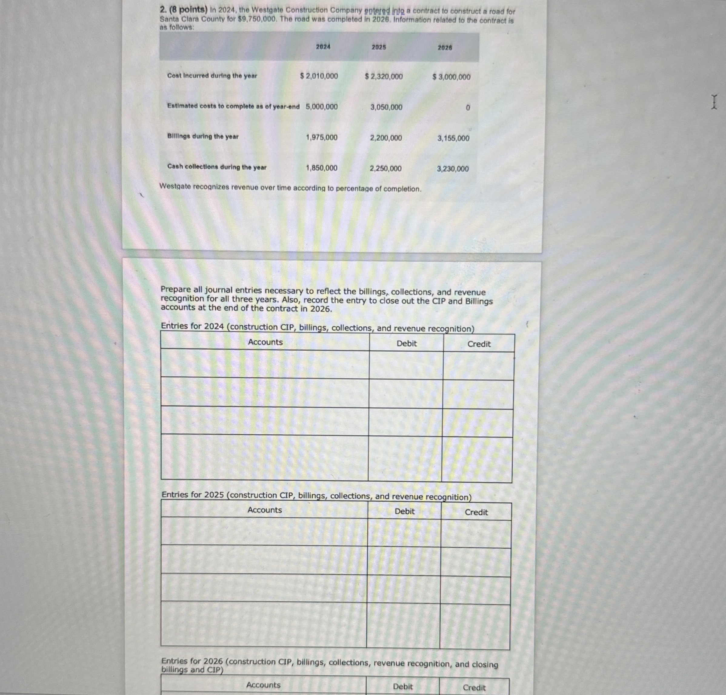 ( 8 points ) In 2 0 2 4 , the Westgate