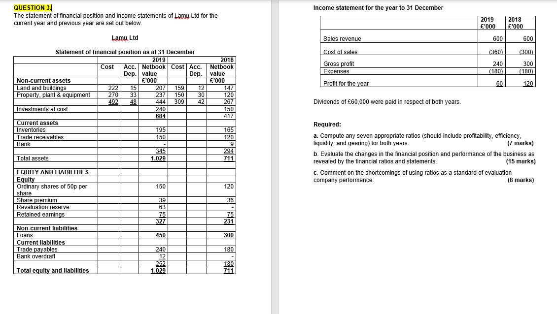 please show formulas and step by step computation