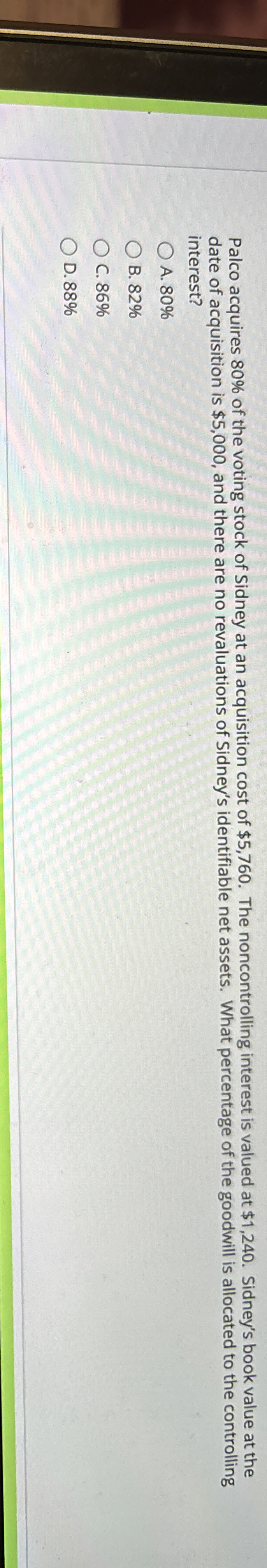 Palco acquires 8 0 % of the voting stock of