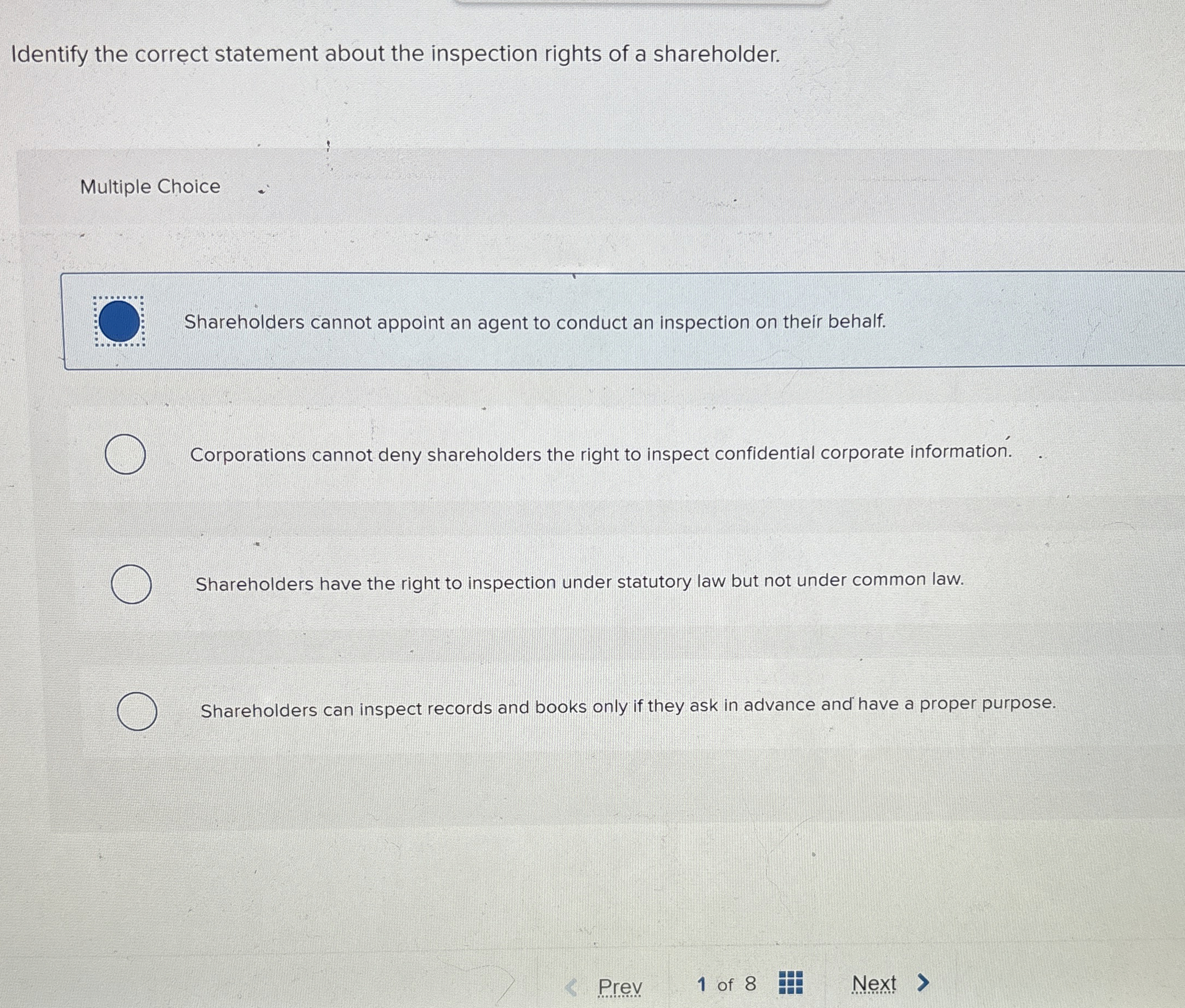 Identify the correct statement about the