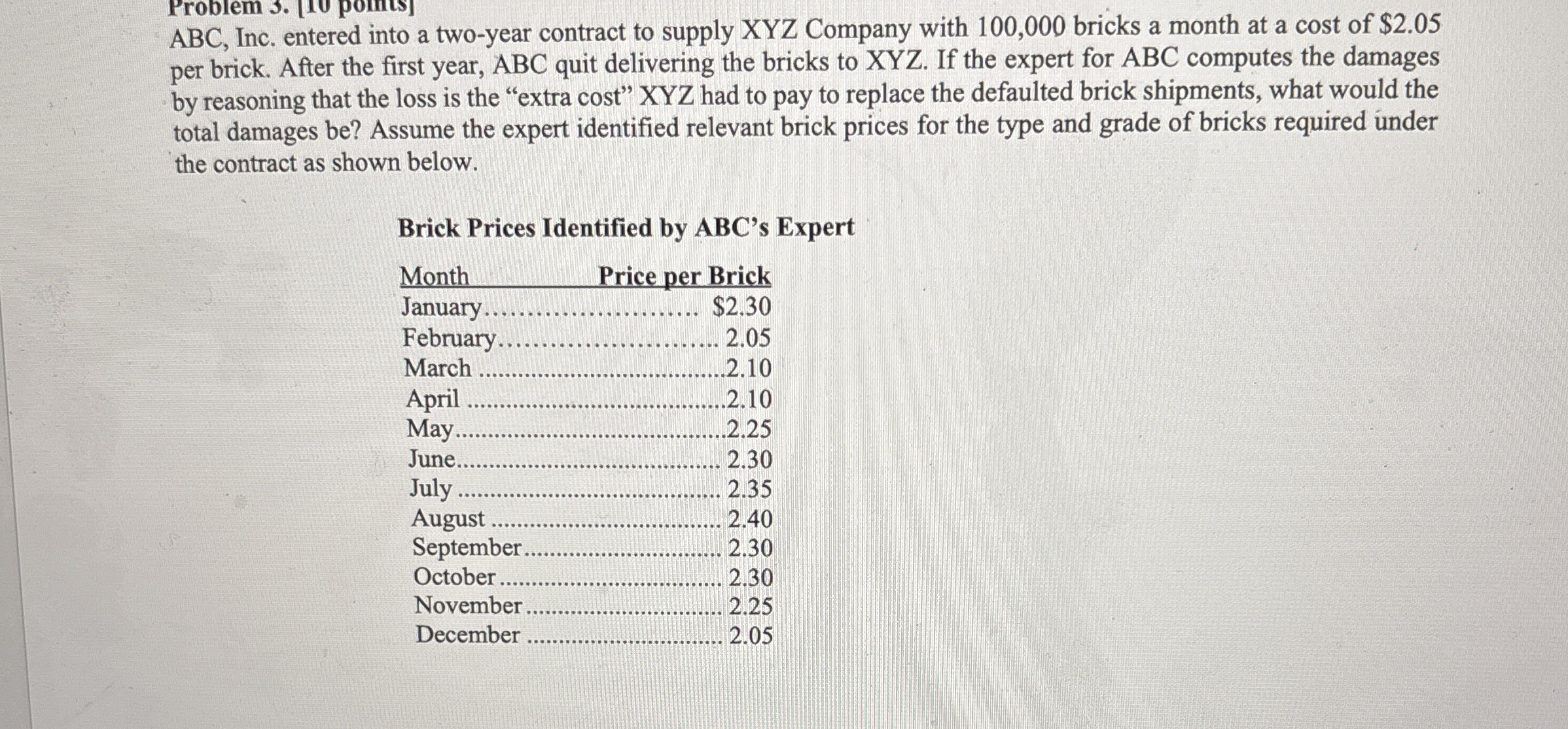 ABC, Inc. entered into a two - year contract to