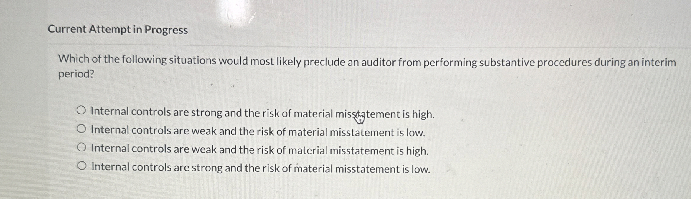 Current Attempt in Progress Which of the