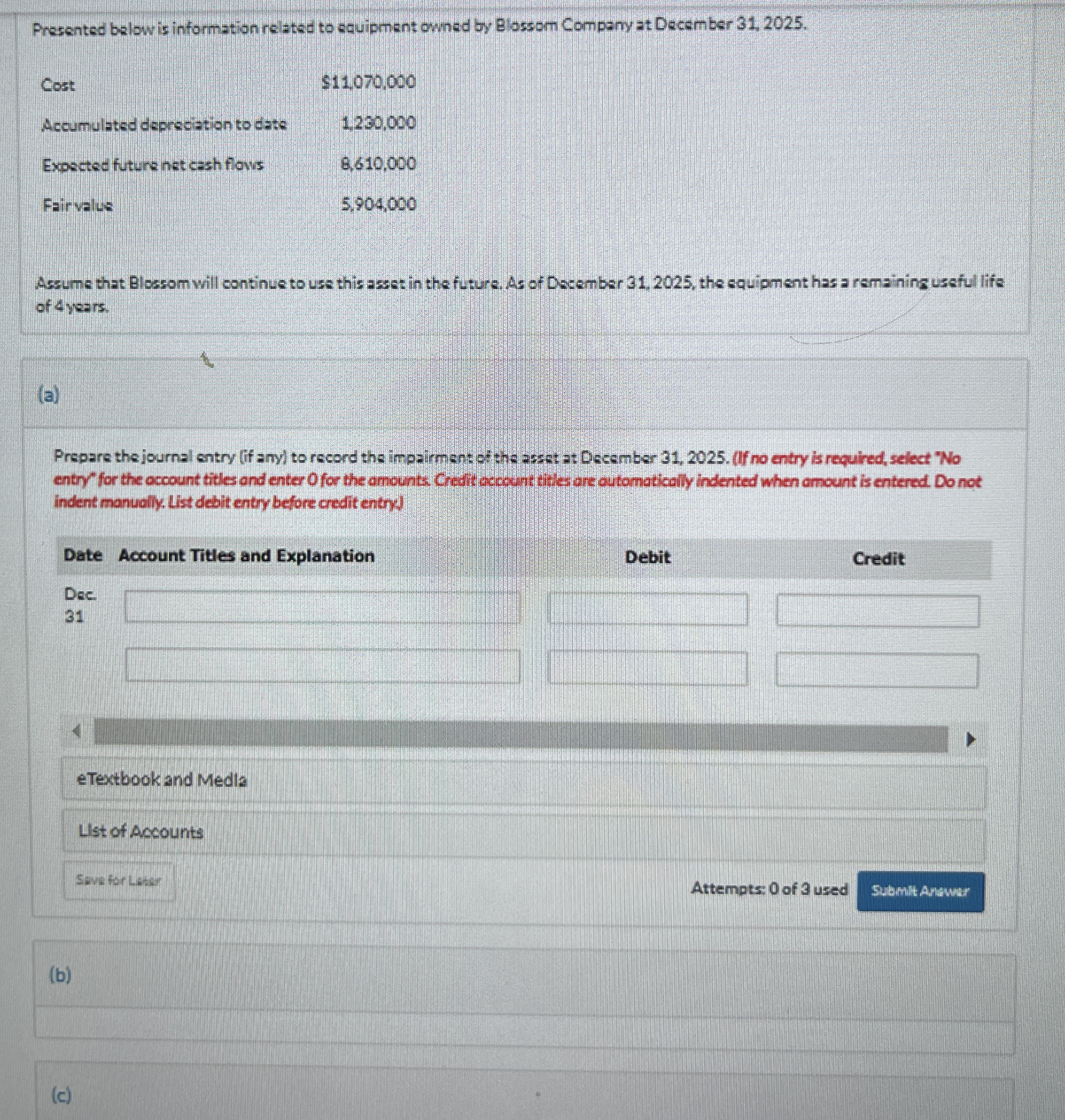 Presented below is information related to