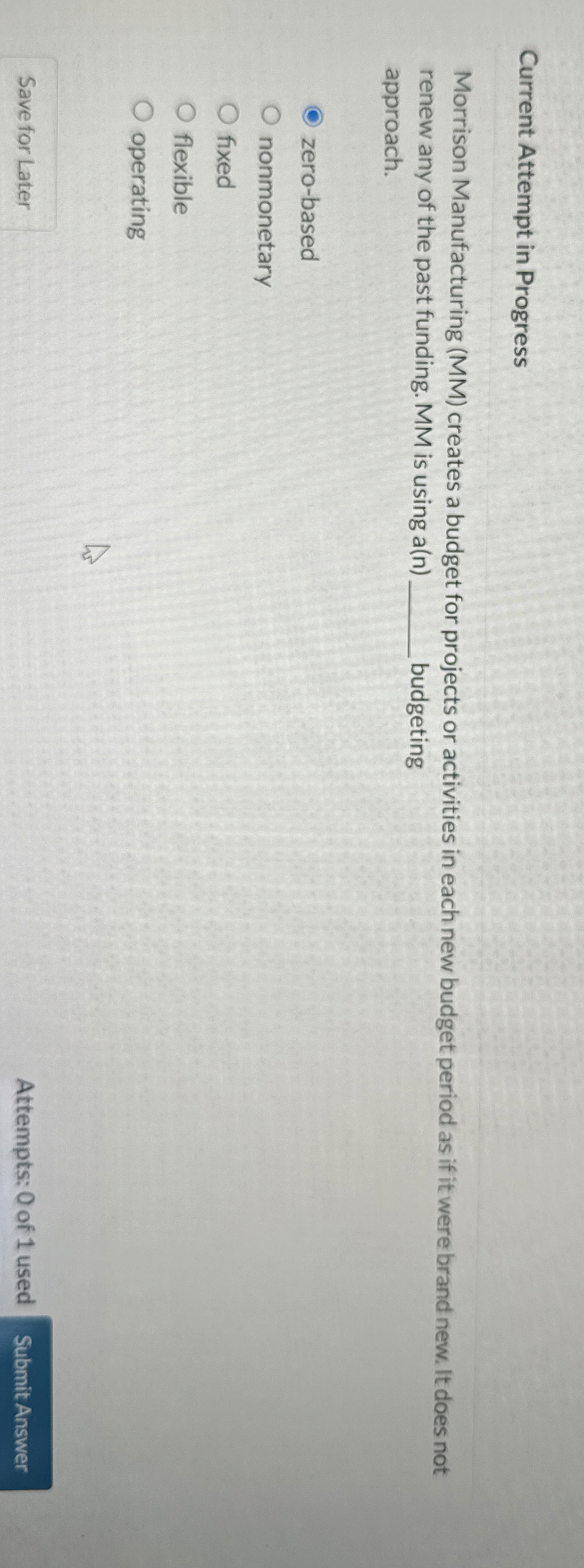 Current Attempt in Progress Morrison