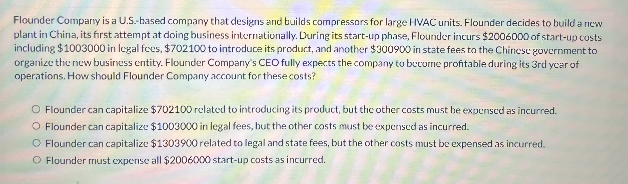 Flounder Company is a U . S . - based company