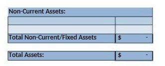 Non-Current Assets: Total Non-Current/Fixed