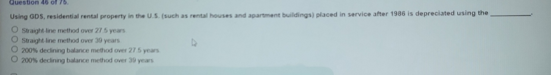 Question 4 6 of 7 6 . Using GDS , residential
