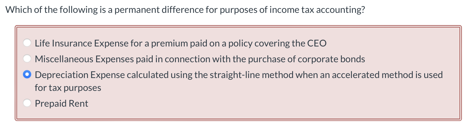 Which of the following is a permanent difference