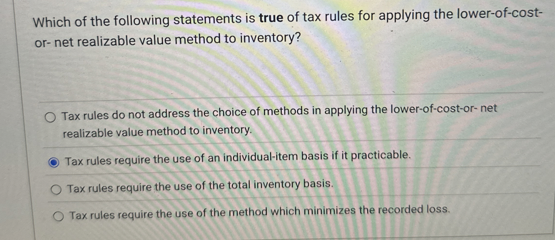 Which of the following statements is true of tax