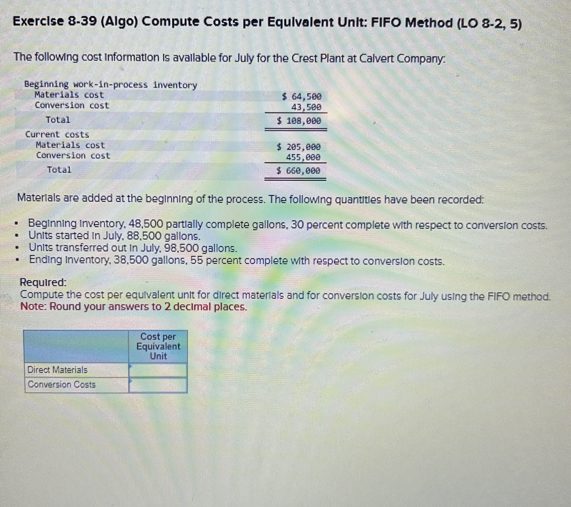 Exerclse 8 - 3 9 ( Algo ) Compute Costs per