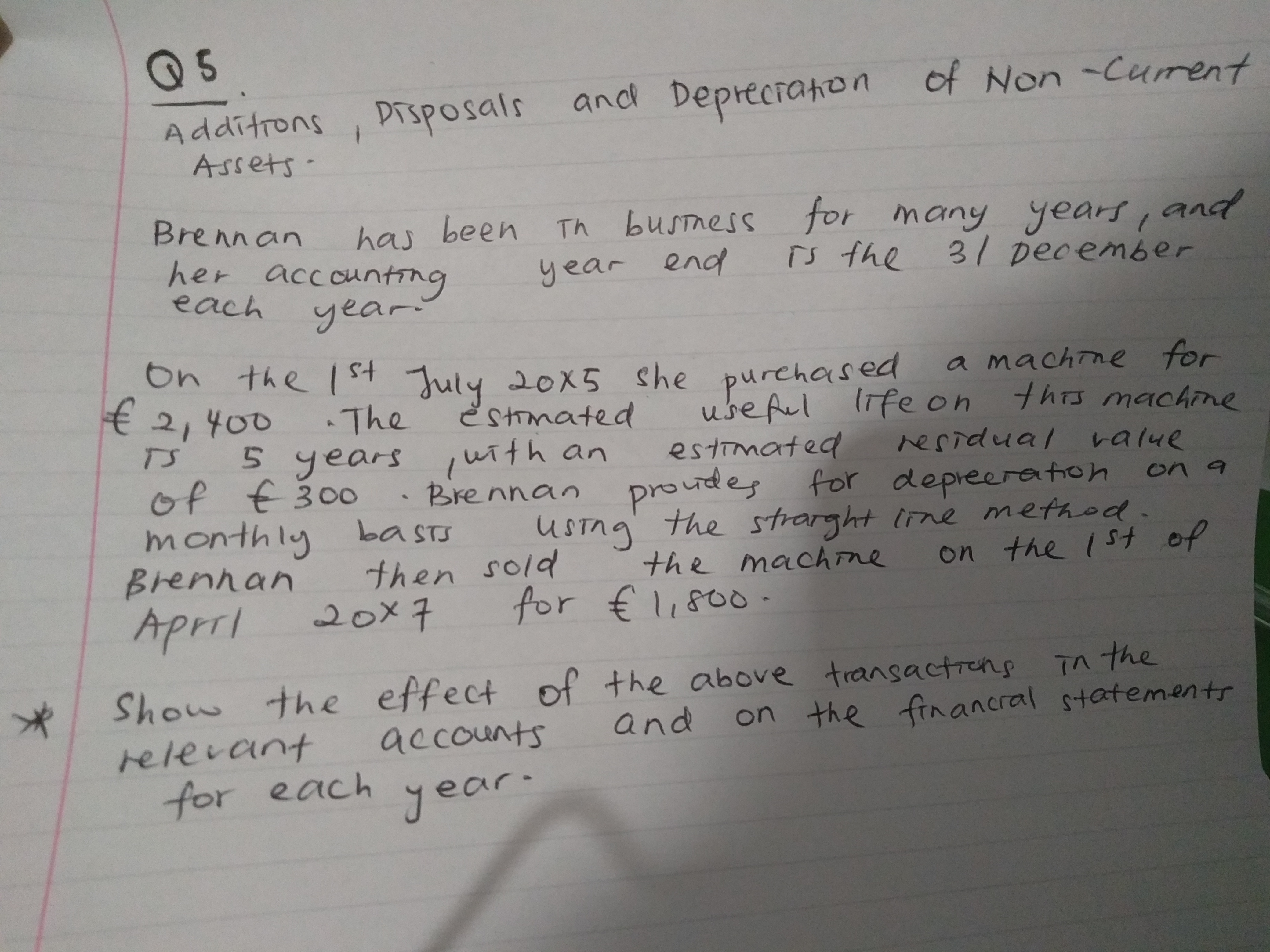 Hi please help me with this question. Q5