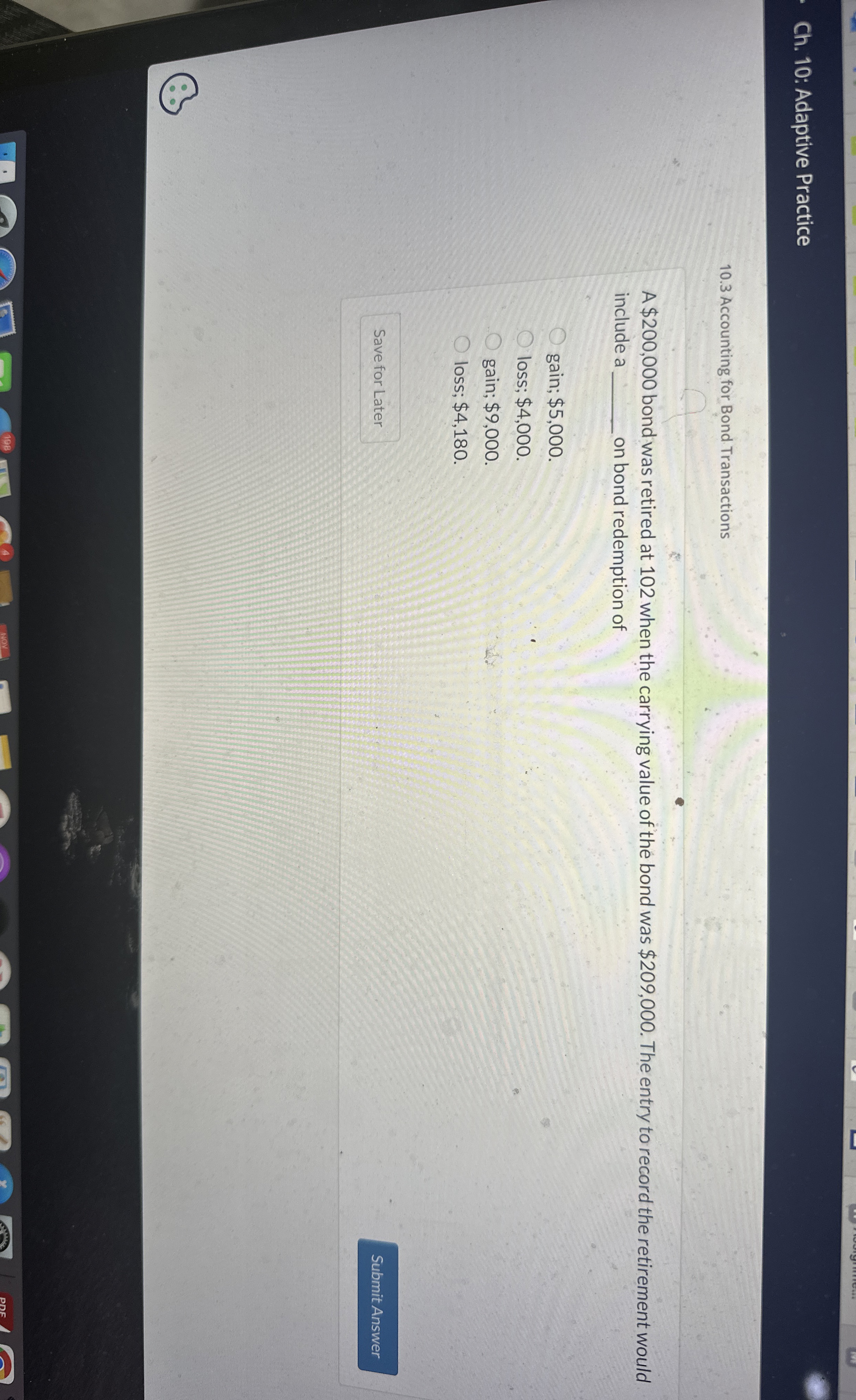 Ch . 1 0 : Adaptive Practice 1 0 . 3 Accounting
