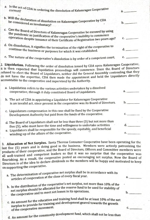 Instruction: Study each case below. Then answer
