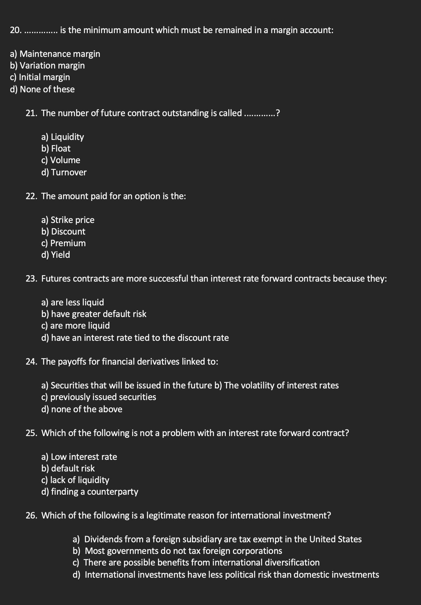 20. .............. is the minimum amount which