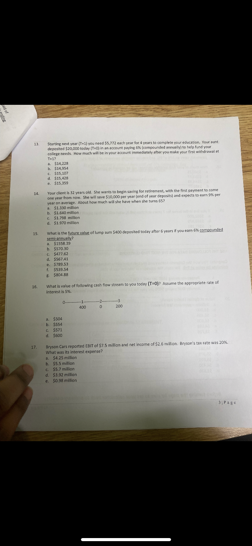 BAFN 370 Spring 2023, Exam 1 Name Multiple Choice