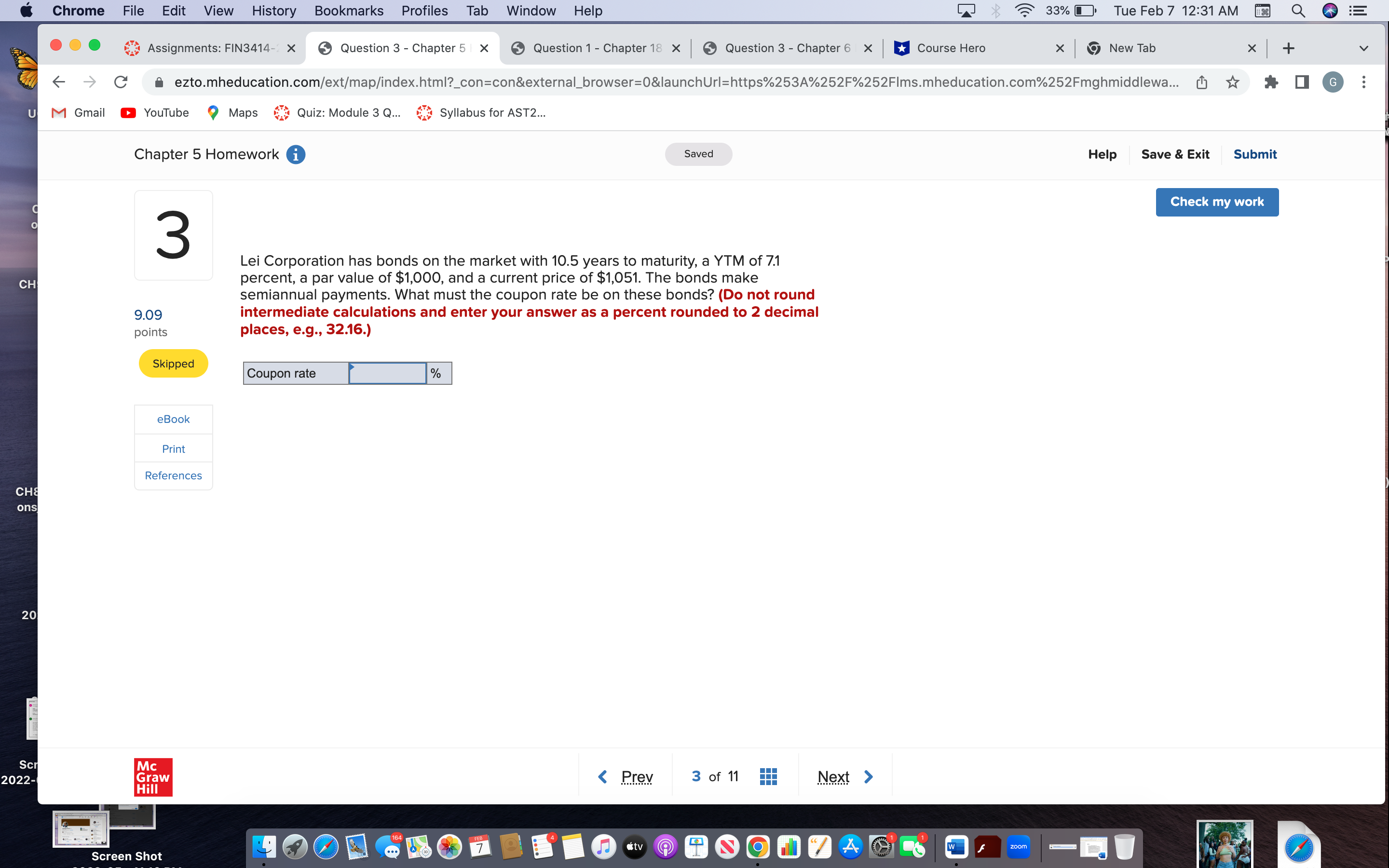 Chrome File Edit View History Bookmarks Profiles