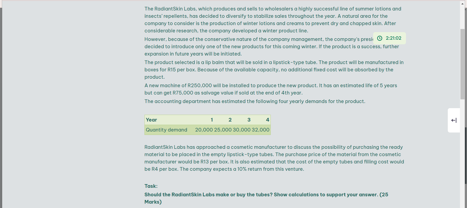 The RadiantSkin Labs, which produces and sells to