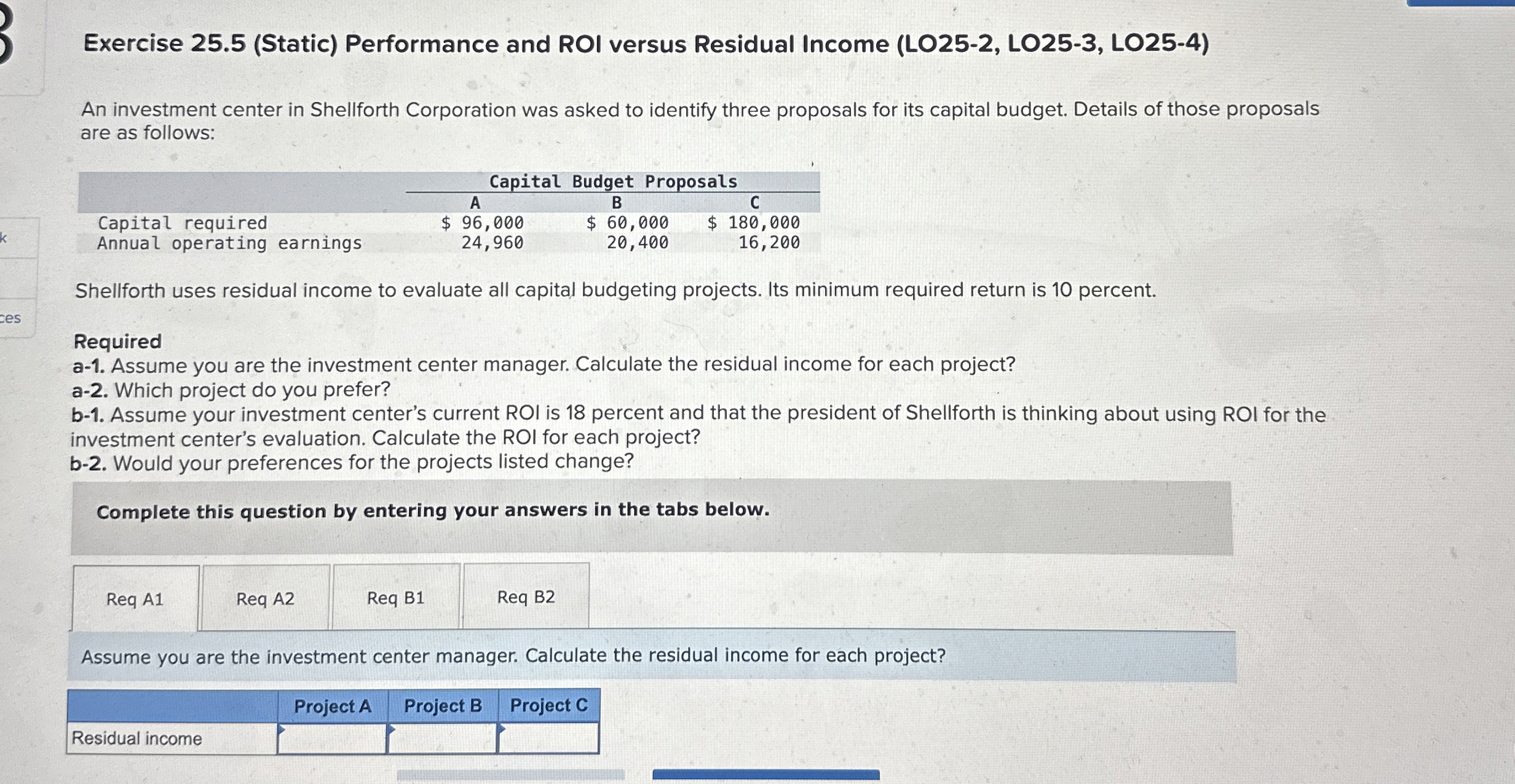 Exercise 2 5 . 5 ( Static ) Performance and ROI