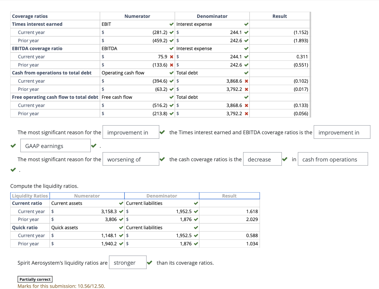 Please help me correct the answers that are